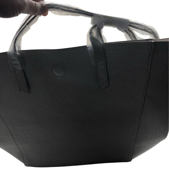 Expouch Womens Grey Tote PU Leather Shoulder Bag Satchel Handbag For Work Travel - Picture 5 of 6